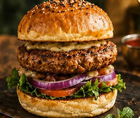 Galauti Burger with Chips (Lamb)